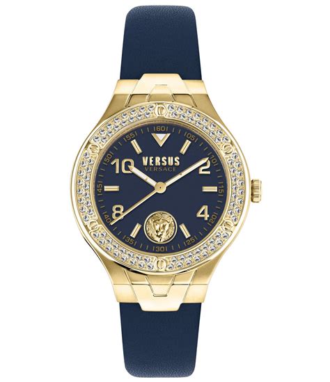 versus versace leather strap ladies watch|versace versus watch price.